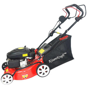 petrol engine lawn mower